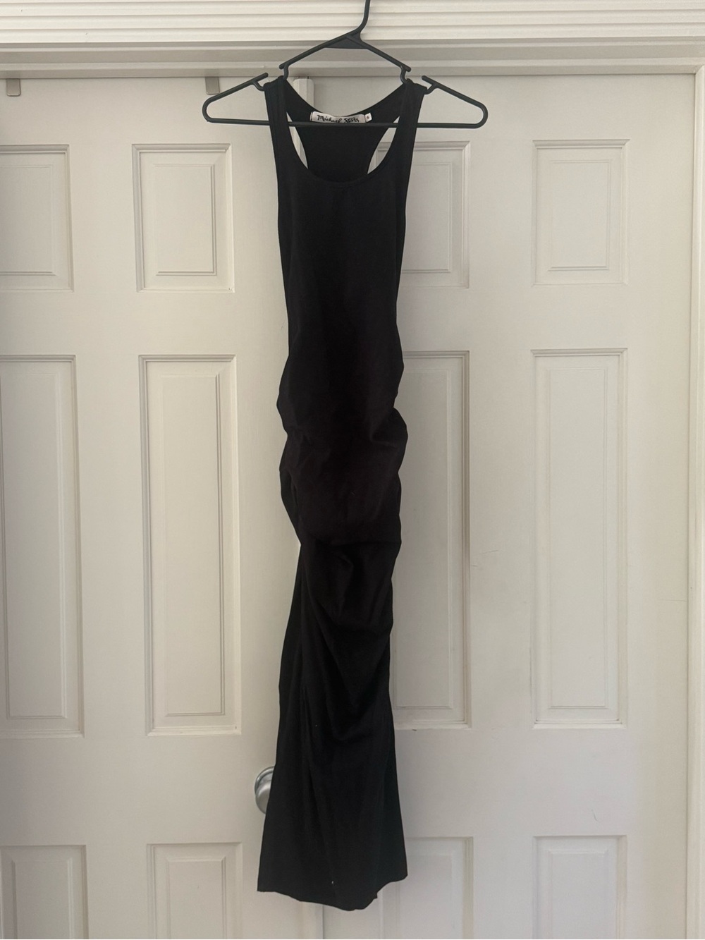 Michael Stars Ruched Black Maxi Dress Small 🖤
